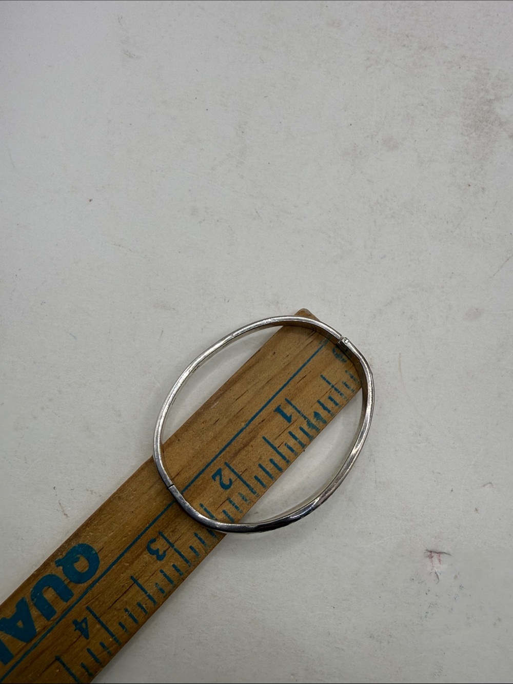 Vtg Silver 925 Hinged Bangle Bracelet Rainbow Opal Inlay Wavy Mexico Taxco? - Picture 11 of 16